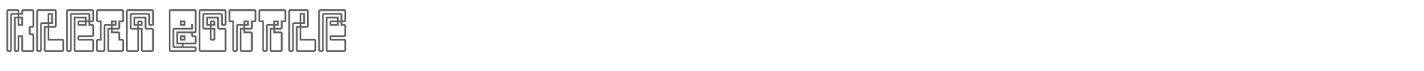 Sample characters Klein Bottle Font